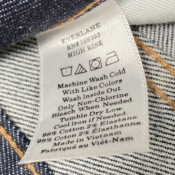Everlane High Rise Dark Blue Jeans - Picture 11 of 12